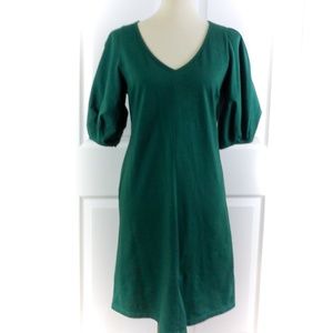 Anthropologie Green Shift Dress, M